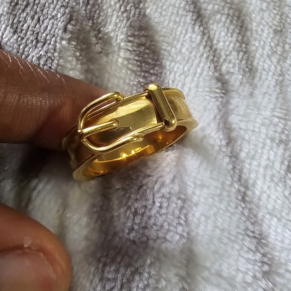 Hermes Gold Scarf Ring Boucle Sellier Belt Design - image 3